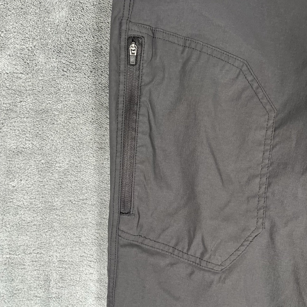 Eddie Bauer Lined Canvas Pants Mens 38x32 Fleece Flannel Workwear Brown - Picture 3 of 9